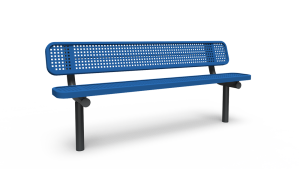 6' Bench with Back - Perforated - In-ground (LTPQ303Q)