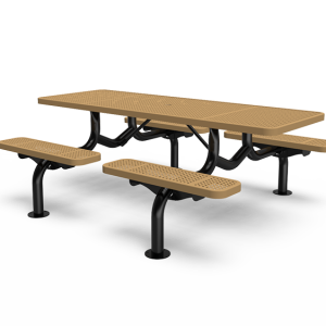7’ Individual Seat Table - Perforated - Portable/Surface Mount (LTPQ135Q)