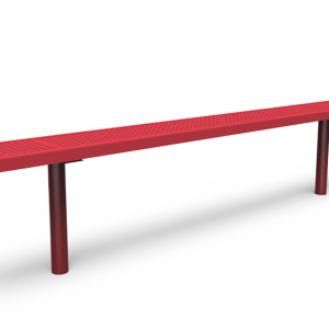 8' Backless Bench - Perforated - In-ground (LTPQ316Q)