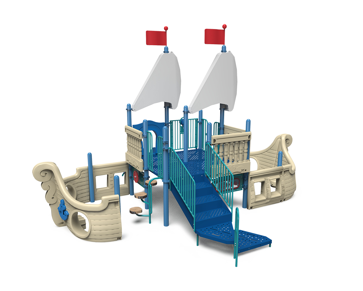 ship themed playground structure