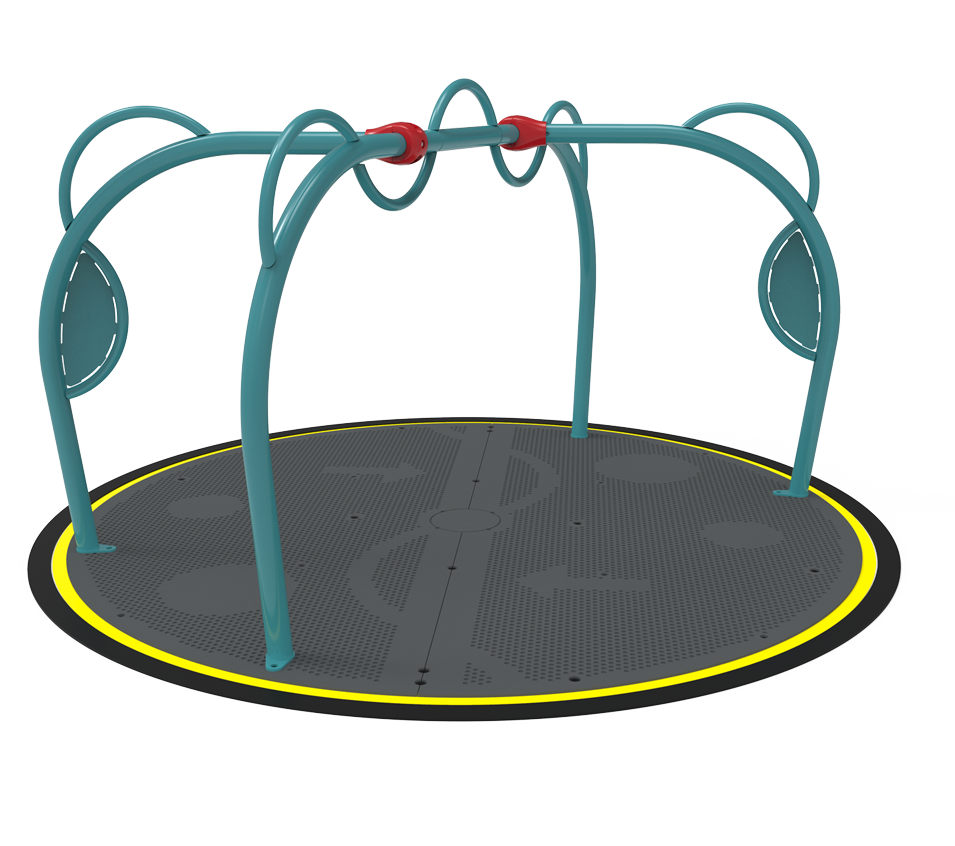 A turnabout spinner play structure.