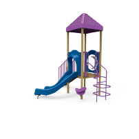 small purple and blue play structure
