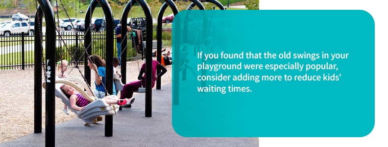 multiple set of playground swings