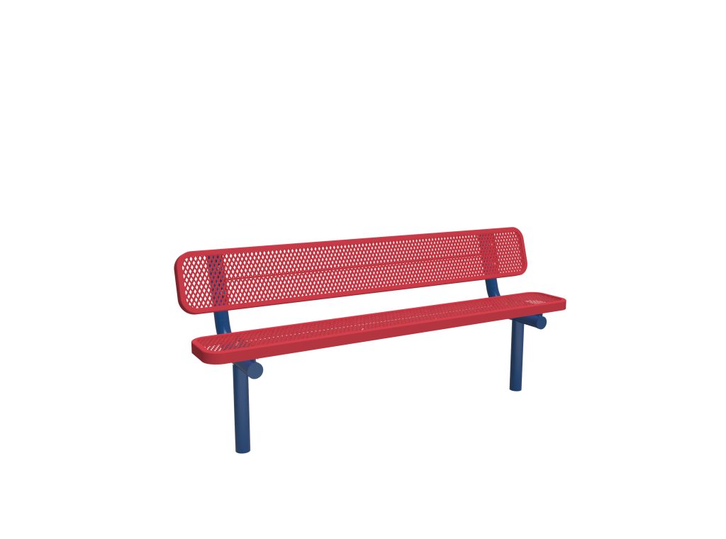 6' Outdoor Bench with Back | Multiple Colors | LTC