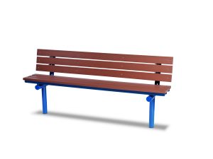 6' Recycled Plastic Plank Bench with Back - In-ground (LTGV303G)