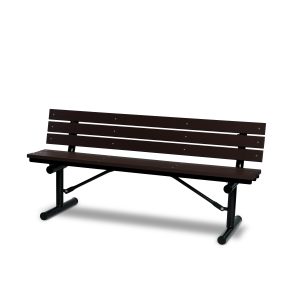 6' Recycled Plastic Plank Bench with Back - Portable (LTGV301G)