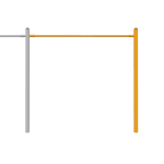 Single Post 2 Seat Add-A-Bay Frame Only (200202200)