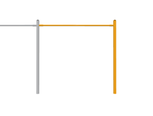 Single Post 2 Seat Add-A-Bay Frame Only (200202200)
