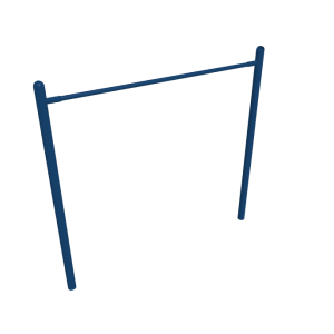Single Post 2 Seat Frame Only (200202198)